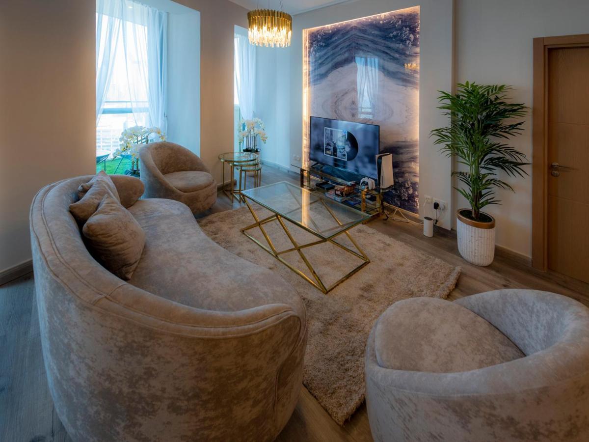 First Class 3Br With Full Dubai Skyline & Sea View Apartment Exterior foto